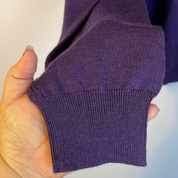 Duemme Maglieria Purple Zip Front Wool Silk Cashmere Blend Sweater Cardigan 58 - Picture 9 of 16